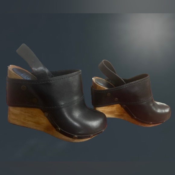 See By Chloe, leather platform clogs, sz EU 40/US 10 - Picture 1 of 8